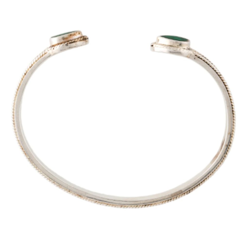 Anna Beck | Malachite Cabochon Bangle Bracelet - Picture 4 of 6